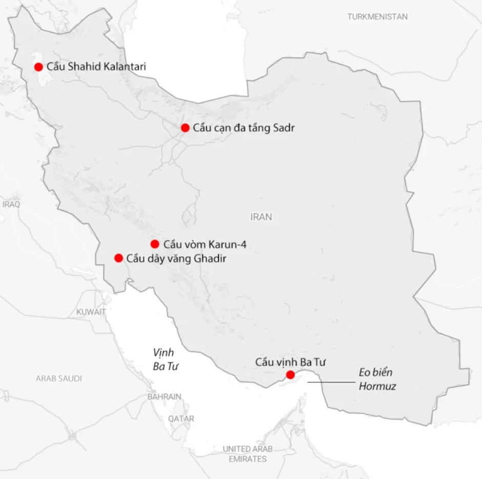 5 cây cầu quan trọng nhất của Iran 5 cây cầu quan trọng nhất của Iran