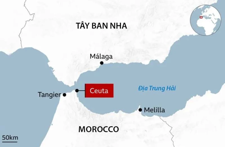 Ceuta - mũi đất thành ngòi nổ di cư của Tây Ban Nha