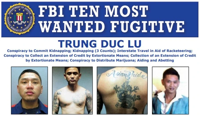 Chân dung nghi phạm gốc Việt trong tốp 10 tội phạm bị truy nã gắt gao nhất tại Mỹ Chân dung nghi phạm gốc Việt trong tốp 10 tội phạm bị truy nã gắt gao nhất tại Mỹ