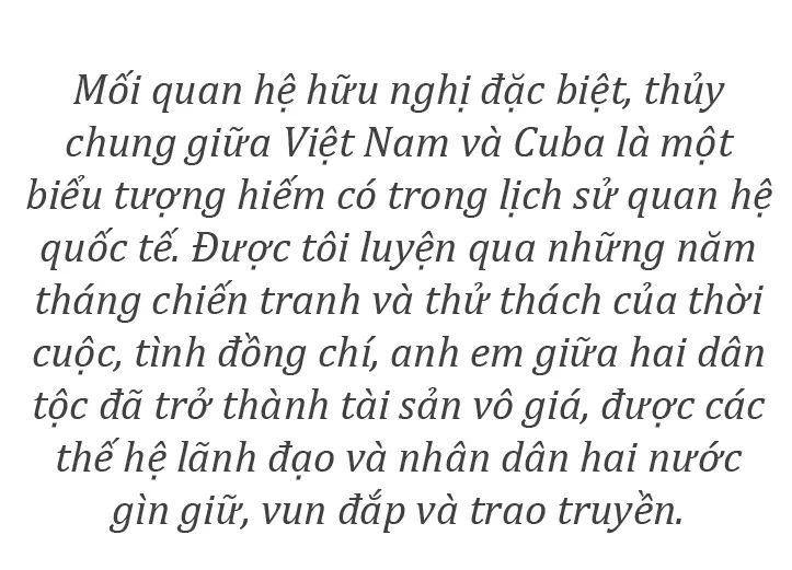 Lãnh tụ Cuba Fidel Castro: Vun đắp tình hữu nghị đặc biệt, hiếm có