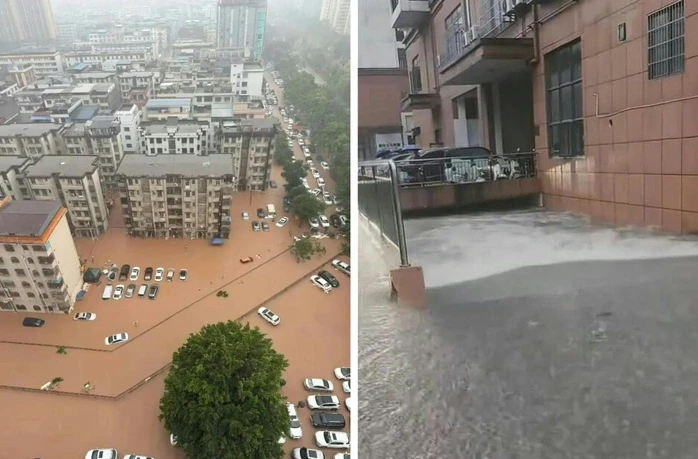 Mưa lớn kỷ lục trong 10 năm qua, Khâm Châu - Trung Quốc ngập kinh hoàng Mưa lớn kỷ lục trong 10 năm qua, Khâm Châu - Trung Quốc ngập kinh hoàng
