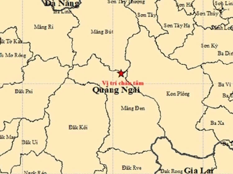 Động đất cách tâm chấn 80 km rung lắc nhiều nơi ở Quảng Ngãi Động đất cách tâm chấn 80 km rung lắc nhiều nơi ở Quảng Ngãi