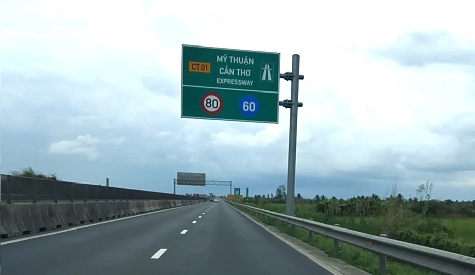Cao tốc Mỹ Thuận - Cần Thơ chạy tối đa 80km/h Cao tốc Mỹ Thuận - Cần Thơ chạy tối đa 80km/h