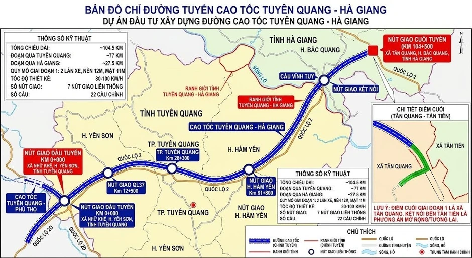 Cao tốc Tuyên Quang - Hà Giang hơn 100 km đang hình thành ra sao? Cao tốc Tuyên Quang - Hà Giang hơn 100 km đang hình thành ra sao?