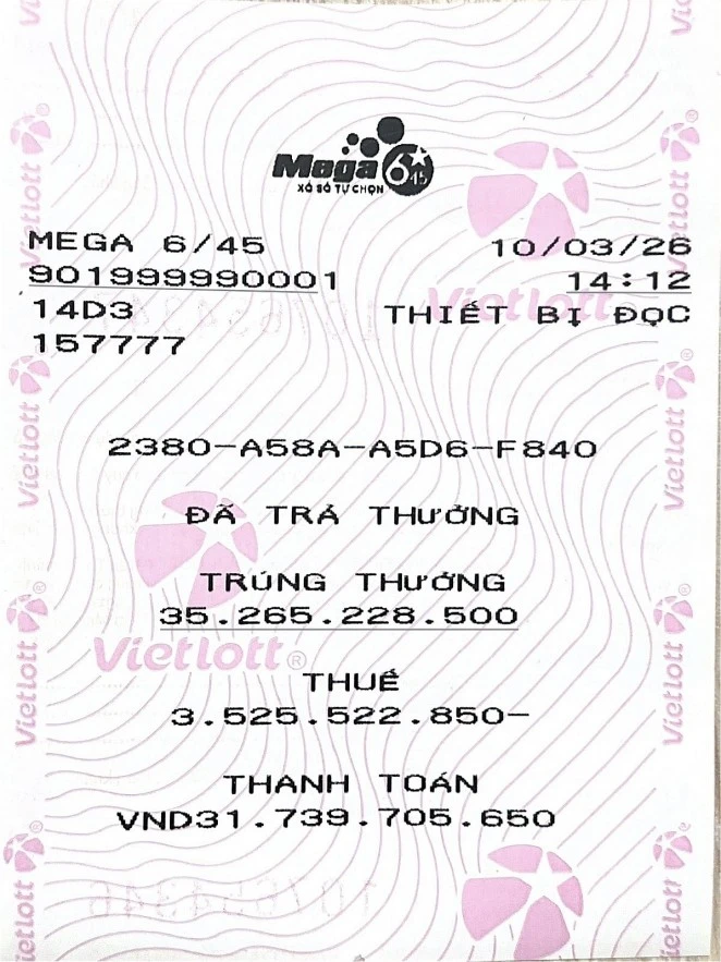 Chọn số theo ngày sinh cháu nội, người đàn ông tại TP. Hồ Chí Minh trúng Vietlott hơn 35 tỷ đồng Chọn số theo ngày sinh cháu nội, người đàn ông tại TP. Hồ Chí Minh trúng Vietlott hơn 35 tỷ đồng