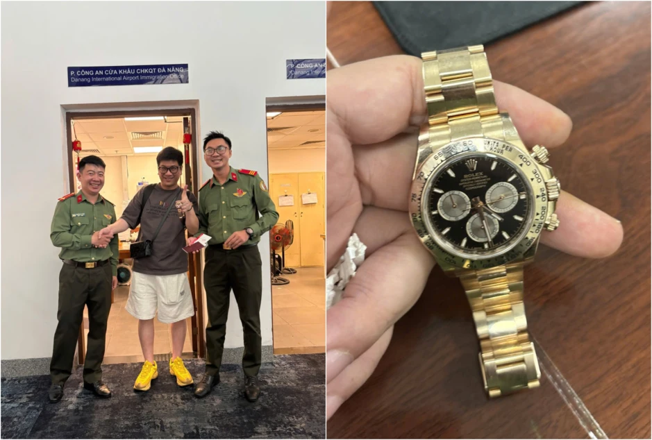 Công an xác minh chiếc đồng hồ Rolex trị giá hơn 1,6 tỷ đồng nằm tại khu vực soi chiếu Cảng hàng không quốc tế Đà Nẵng Công an xác minh chiếc đồng hồ Rolex trị giá hơn 1,6 tỷ đồng nằm tại khu vực soi chiếu Cảng hàng không quốc tế Đà Nẵng