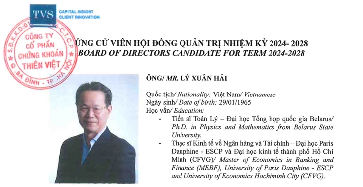 Cựu Tổng giám đốc ACB Lý Xuân Hải tái xuất tại một công ty chứng khoán Cựu Tổng giám đốc ACB Lý Xuân Hải tái xuất tại một công ty chứng khoán