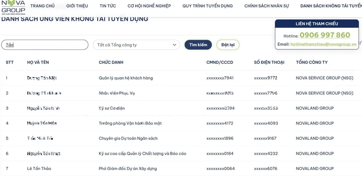 Danh sách 'không tái tuyển dụng' của NovaGroup: Quyền của doanh nghiệp đến đâu khi sàng lọc nhân sự? Danh sách 'không tái tuyển dụng' của NovaGroup: Quyền của doanh nghiệp đến đâu khi sàng lọc nhân sự?