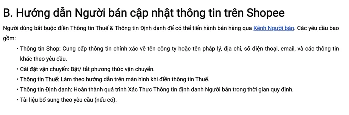 Định danh người bán hàng trên Shopee, TikTok Shop từ 1-7: Cần làm gì để không phạm luật?