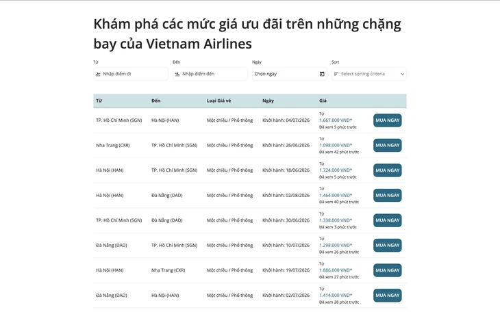 Giá vé máy bay hạ nhiệt: Cú hích đúng lúc cho mùa du lịch hè 2026 Giá vé máy bay hạ nhiệt: Cú hích đúng lúc cho mùa du lịch hè 2026