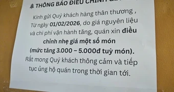 Hàng quán ở TPHCM tăng giá sau Tết