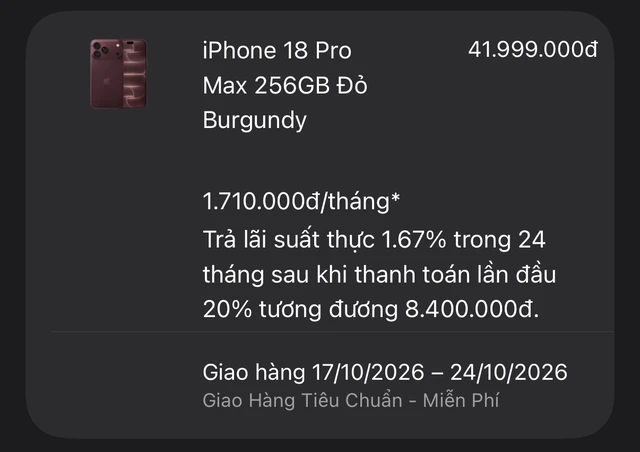Nghịch lý iPhone 18 Pro series tại Việt Nam sau 1 tuần: Pro Max “cháy hàng”, có bản bị hét chênh 5 triệu, bản Pro lại nằm đầy cửa hàng Nghịch lý iPhone 18 Pro series tại Việt Nam sau 1 tuần: Pro Max “cháy hàng”, có bản bị hét chênh 5 triệu, bản Pro lại nằm đầy cửa hàng