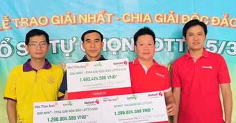 Người trúng 3 giải nhất Vietlott không đeo mặt nạ