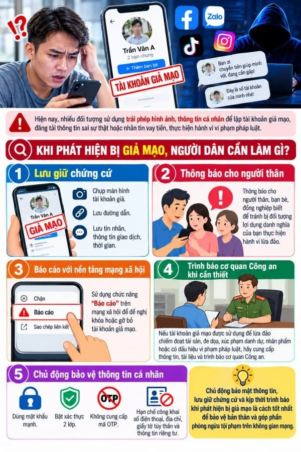 Phát hiện hình ảnh, thông tin cá nhân bị giả mạo thông tin trên Zalo, Facebook...: Cơ quan Công an cách hướng dẫn xử lý