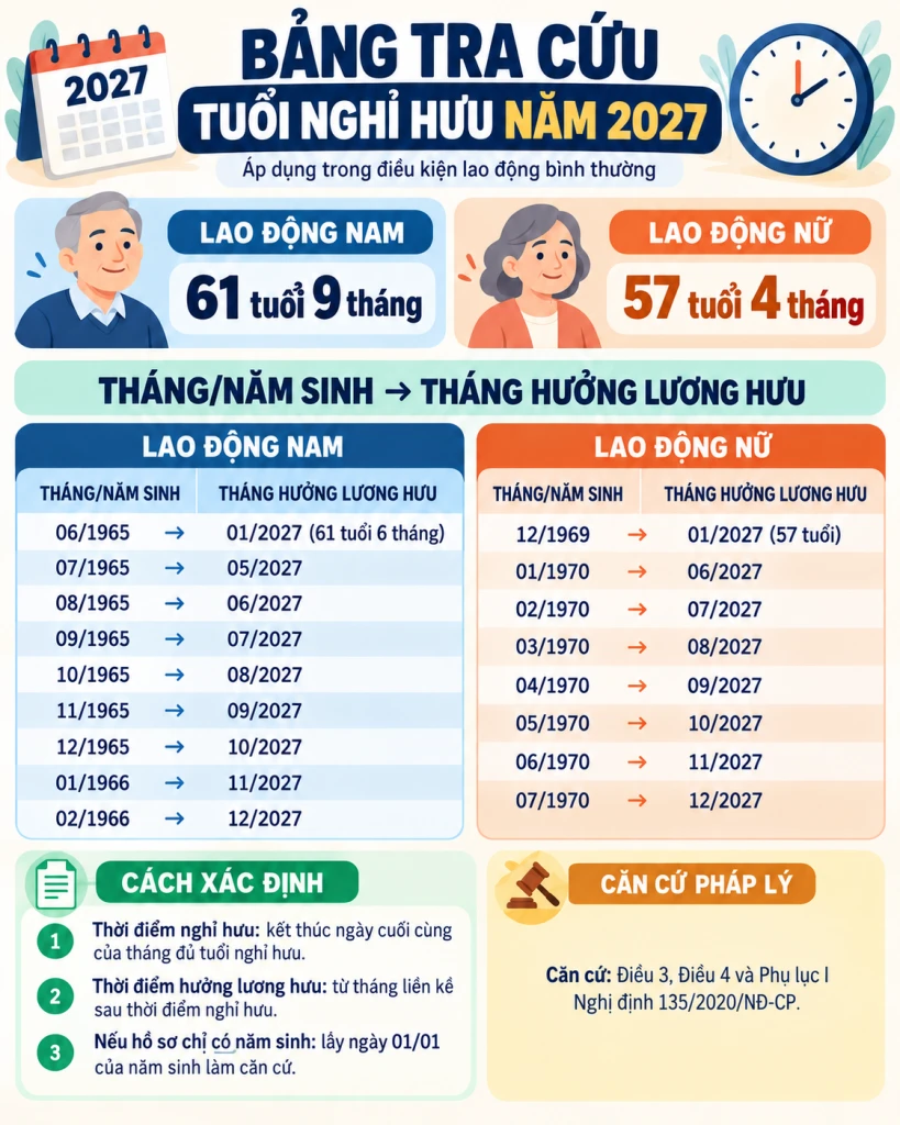 Sang năm 2027, tuổi nghỉ hưu của người lao động sẽ thay đổi ra sao? Sang năm 2027, tuổi nghỉ hưu của người lao động sẽ thay đổi ra sao?