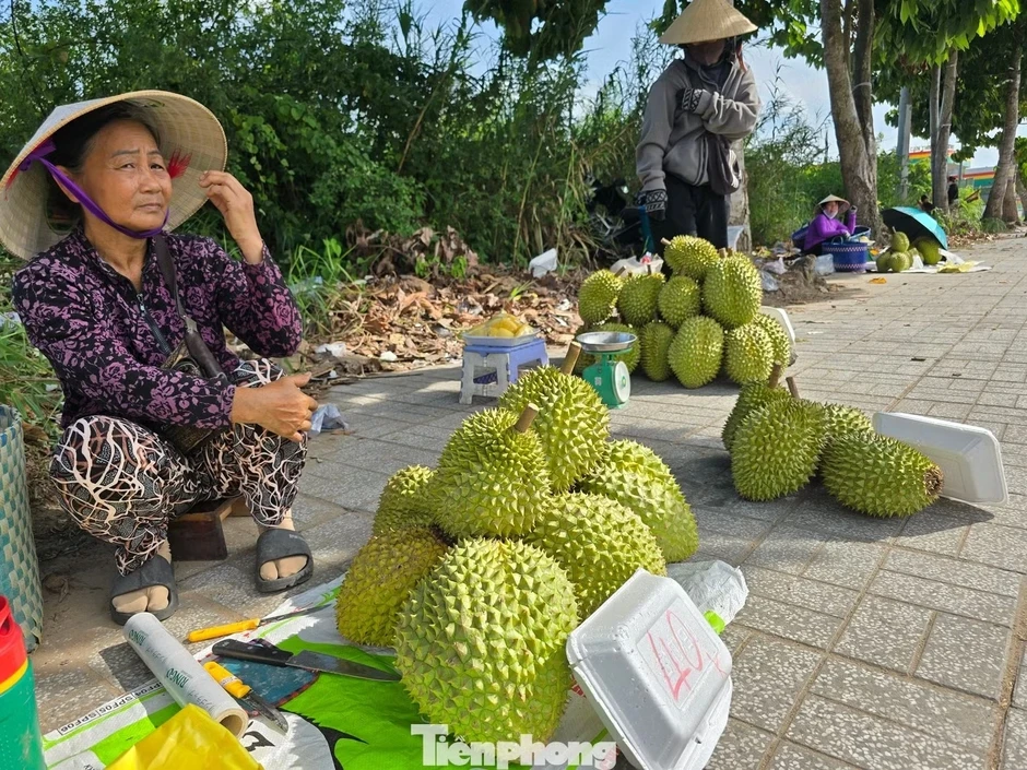 Sầu riêng ‘rẻ như bèo’ bán đầy vỉa hè Sầu riêng ‘rẻ như bèo’ bán đầy vỉa hè