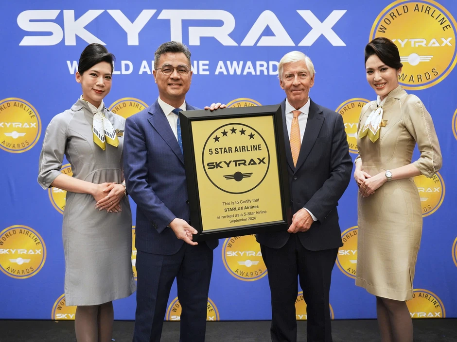 STARLUX hai năm liền đạt chứng nhận hãng hàng không 5 sao Skytrax STARLUX hai năm liền đạt chứng nhận hãng hàng không 5 sao Skytrax
