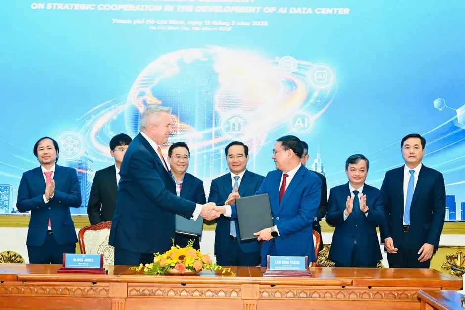 TPHCM ký kết hợp tác phát triển trung tâm dữ liệu AI vốn đầu tư 2,1 tỷ USD TPHCM ký kết hợp tác phát triển trung tâm dữ liệu AI vốn đầu tư 2,1 tỷ USD
