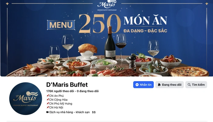 Tràn lan fanpage giả mạo nhà hàng buffet D'Maris, Poseidon..., nhiều người sập bẫy Tràn lan fanpage giả mạo nhà hàng buffet D'Maris, Poseidon..., nhiều người sập bẫy