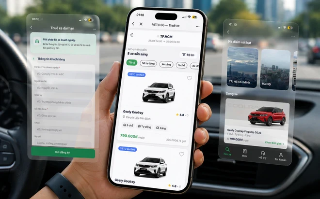 VETC thí điểm nền tảng cung cấp dịch vụ thuê xe tự lái VETC thí điểm nền tảng cung cấp dịch vụ thuê xe tự lái