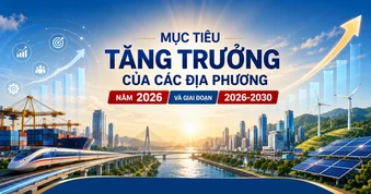 [Interactive] Mục tiêu tăng trưởng của các địa phương năm 2026 và giai đoạn 2026-2030