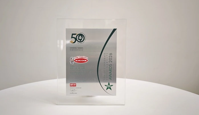 Acecook Việt Nam tiếp tục vào Top 50 Doanh nghiệp phát triển bền vững tiêu biểu Việt Nam 2026