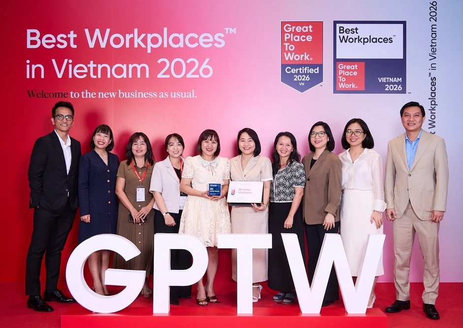 Amway Việt Nam hai năm liên tiếp đứng top nơi làm việc xuất sắc hàng đầu Việt Nam 2026 Amway Việt Nam hai năm liên tiếp đứng top nơi làm việc xuất sắc hàng đầu Việt Nam 2026