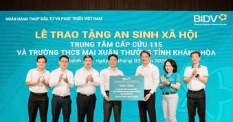 BIDV trao 1 tỷ đồng cho chương trình an sinh xã hội trên địa bàn tỉnh Khánh Hòa