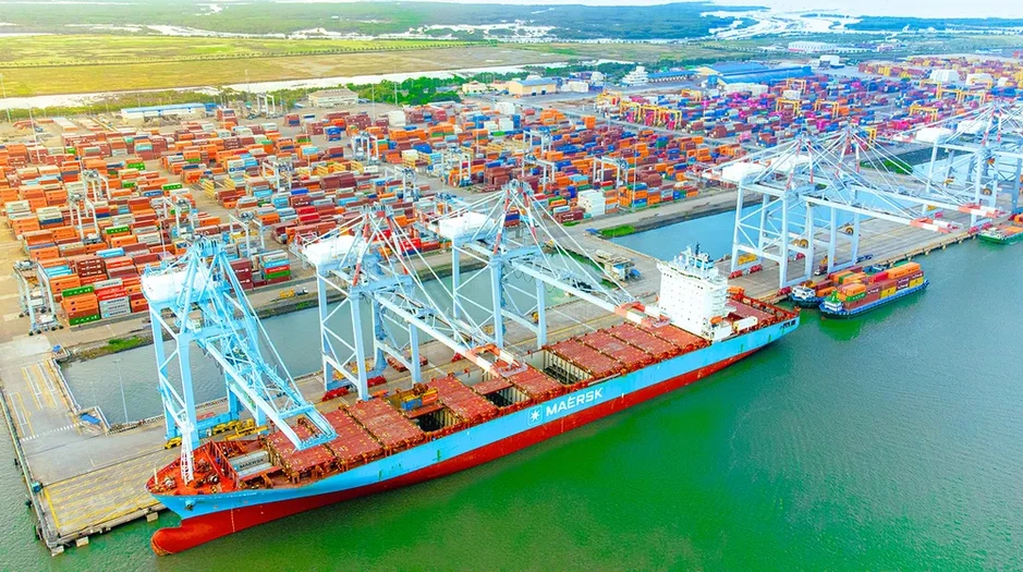 Cảng Cái Mép đón chuyến tàu đầu tiên của tuyến TPX Việt Nam - Hàn Quốc - Hoa Kỳ Cảng Cái Mép đón chuyến tàu đầu tiên của tuyến TPX Việt Nam - Hàn Quốc - Hoa Kỳ