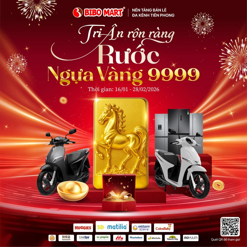 Chủ nhân 1 lượng vàng 9999 đã lộ diện, lễ trao giải tại Bibo Mart sắp diễn ra Chủ nhân 1 lượng vàng 9999 đã lộ diện, lễ trao giải tại Bibo Mart sắp diễn ra