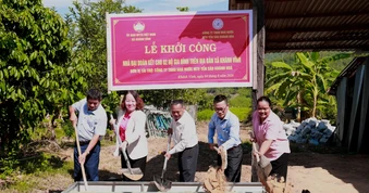 Công ty Yến Sào Khánh Hòa hỗ trợ xây dựng nhà đại đoàn kết tại xã Khánh Vĩnh