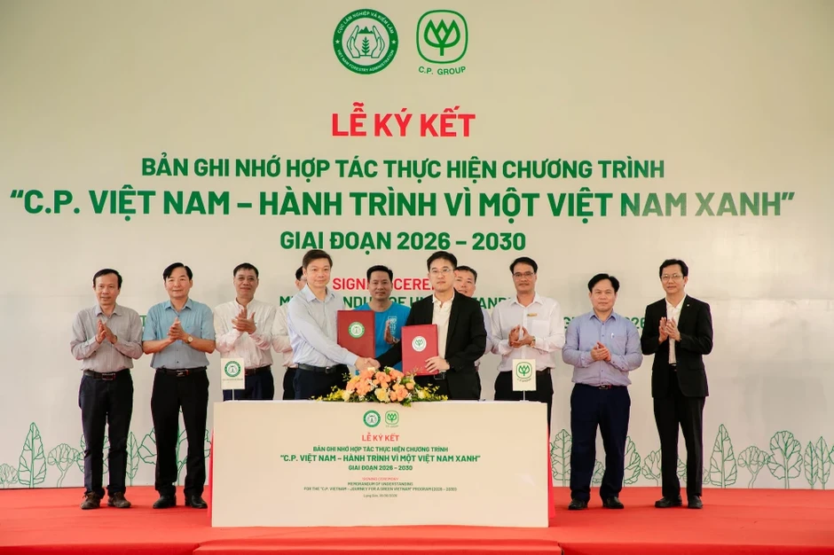 C.P. Việt Nam hợp tác trồng mới 1,5 triệu cây xanh giai đoạn 2026-2030 C.P. Việt Nam hợp tác trồng mới 1,5 triệu cây xanh giai đoạn 2026-2030