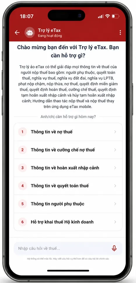 Cục thuế nâng cấp ứng dụng eTax Mobile