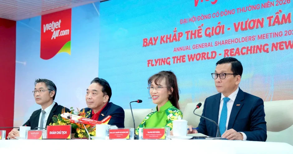Đại hội đồng cổ đông Vietjet 2026: Tiếp tục mở rộng mạng bay quốc tế – Thu hút đầu tư quốc tế Đại hội đồng cổ đông Vietjet 2026: Tiếp tục mở rộng mạng bay quốc tế – Thu hút đầu tư quốc tế