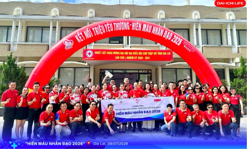 Dai-ichi Life Việt Nam khởi động Chương trình Hiến máu nhân đạo năm 2026 tại Gia Lai Dai-ichi Life Việt Nam khởi động Chương trình Hiến máu nhân đạo năm 2026 tại Gia Lai