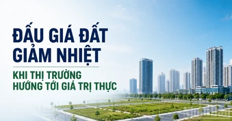 Đấu giá đất giảm nhiệt khi thị trường hướng tới giá trị thực