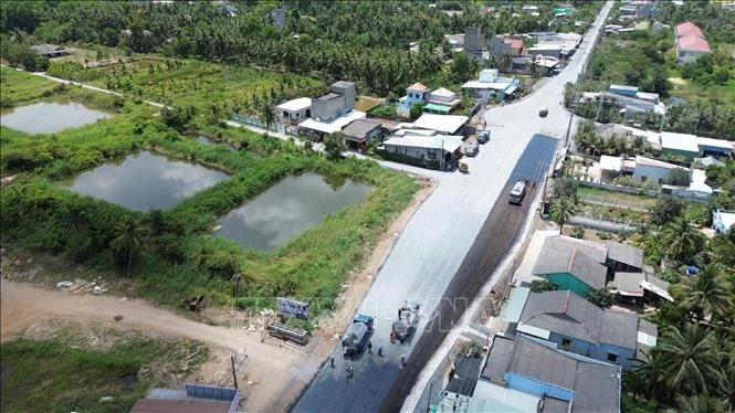 Đồng Tháp tăng tốc hoàn thiện đường tỉnh 864 trước 30/4 Đồng Tháp tăng tốc hoàn thiện đường tỉnh 864 trước 30/4