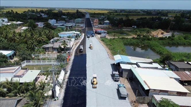 Đồng Tháp tăng tốc hoàn thiện đường tỉnh 864 trước 30/4 Đồng Tháp tăng tốc hoàn thiện đường tỉnh 864 trước 30/4