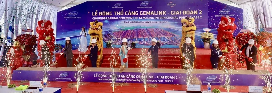 Động thổ Cảng nước sâu Gemalink 3 triệu TEU/năm Động thổ Cảng nước sâu Gemalink 3 triệu TEU/năm