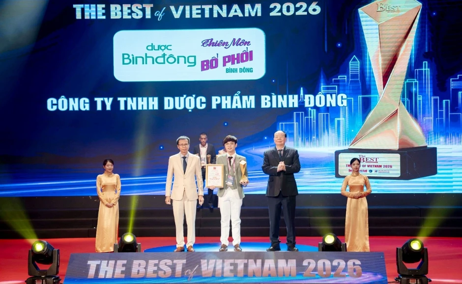 Dược Bình Đông được vinh danh tại giải thưởng The Best of Vietnam 2026 Dược Bình Đông được vinh danh tại giải thưởng The Best of Vietnam 2026