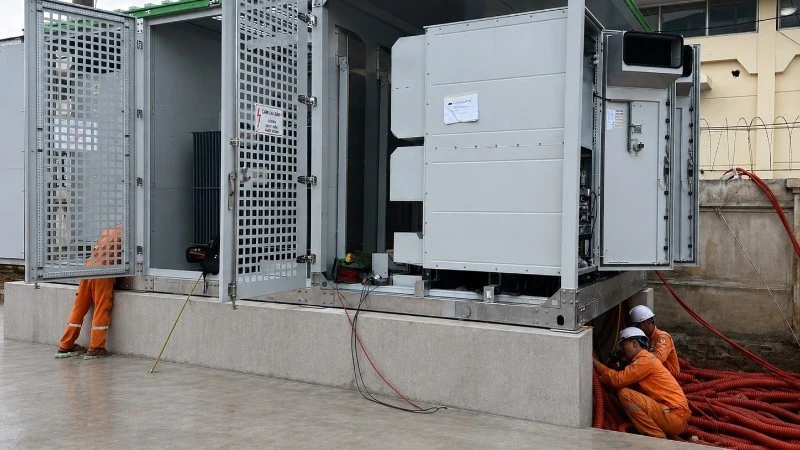 EVNNPC đóng điện dự án lắp đặt hệ thống pin lưu trữ năng lượng (BESS)