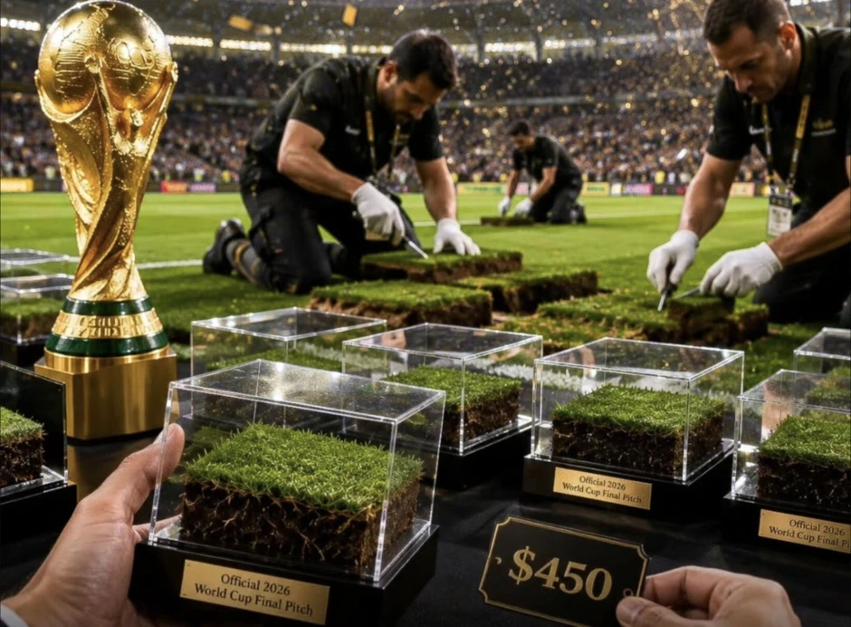 FIFA bóc sân cỏ chung kết World Cup, đóng hộp, bán hàng lưu niệm