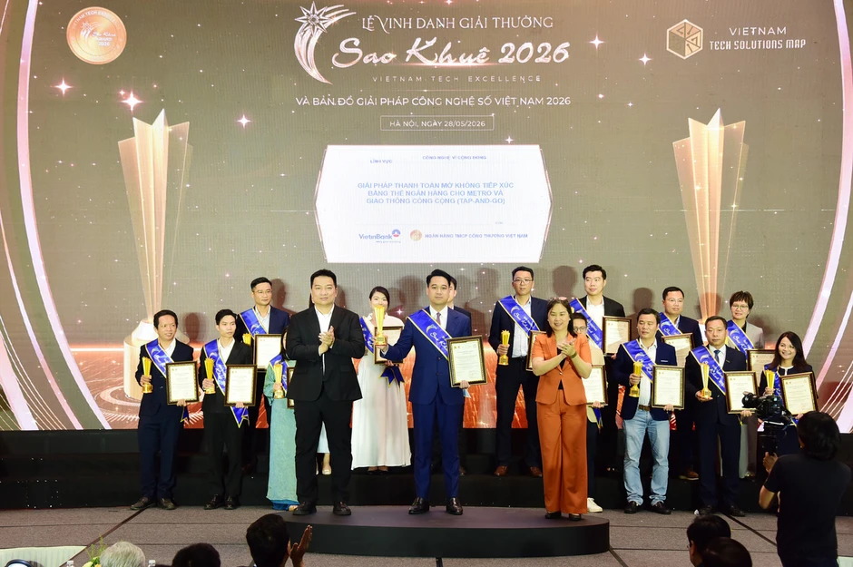 Giải pháp thanh toán thẻ Tap-and-Go tỏa sáng tại Giải thưởng Sao Khuê 2026 Giải pháp thanh toán thẻ Tap-and-Go tỏa sáng tại Giải thưởng Sao Khuê 2026
