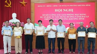 Hà Nội: Phường Khương Đình hoàn thành giải phóng mặt bằng đường Vành đai 2,5