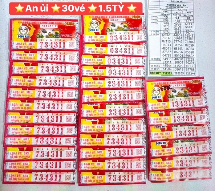 Hai giải độc đắc xổ số miền Nam xuất hiện vào trưa 7-5 Hai giải độc đắc xổ số miền Nam xuất hiện vào trưa 7-5