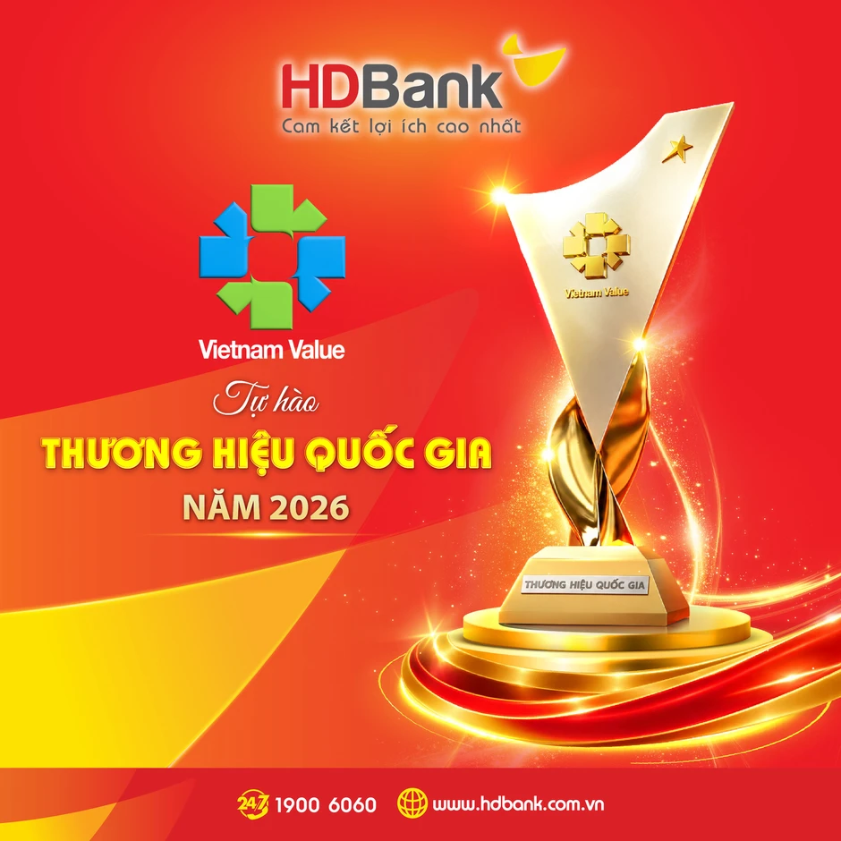 HDBank khẳng định vị thế Thương hiệu Quốc gia Việt Nam 2026 HDBank khẳng định vị thế Thương hiệu Quốc gia Việt Nam 2026