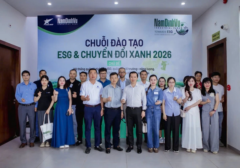 KCN Nam Đình Vũ kiến tạo hệ sinh thái công nghiệp xanh hướng tới phát triển bền vững KCN Nam Đình Vũ kiến tạo hệ sinh thái công nghiệp xanh hướng tới phát triển bền vững