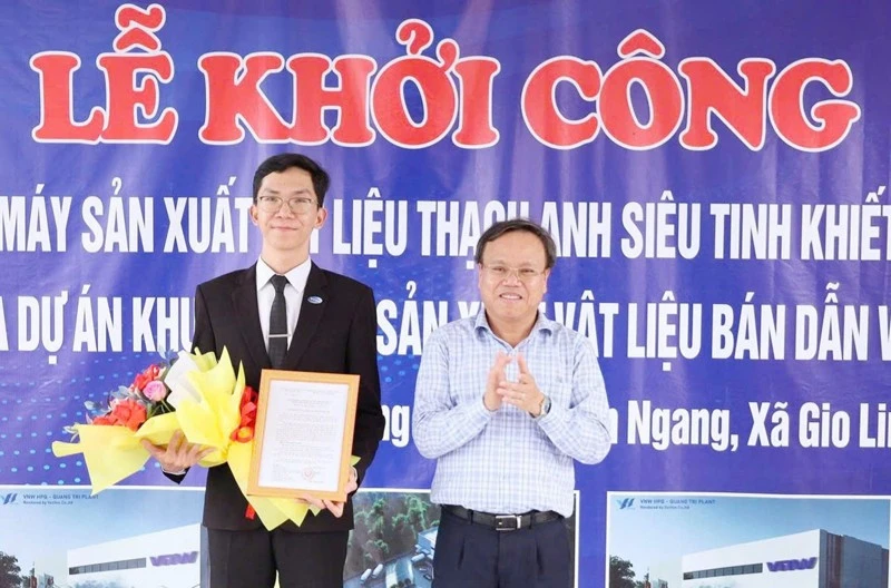 Khởi công Nhà máy sản xuất vật liệu thạch anh siêu tinh khiết Vietnam Wafer tại Quảng Trị