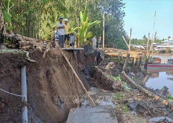 Một xã ở Cần Thơ xuất hiện 70 điểm sạt lở bờ sông