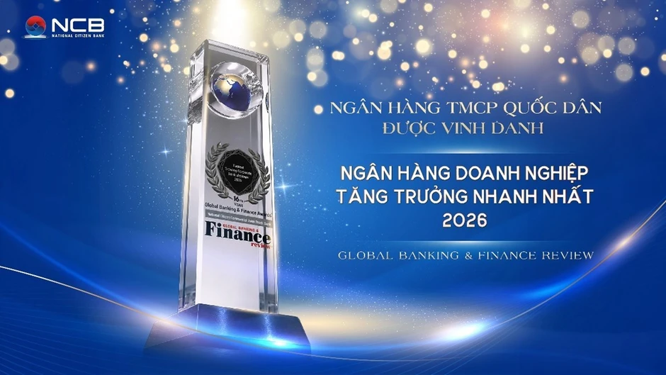 NCB được vinh danh 'Ngân hàng Doanh nghiệp tăng trưởng nhanh nhất Việt Nam 2026' NCB được vinh danh 'Ngân hàng Doanh nghiệp tăng trưởng nhanh nhất Việt Nam 2026'